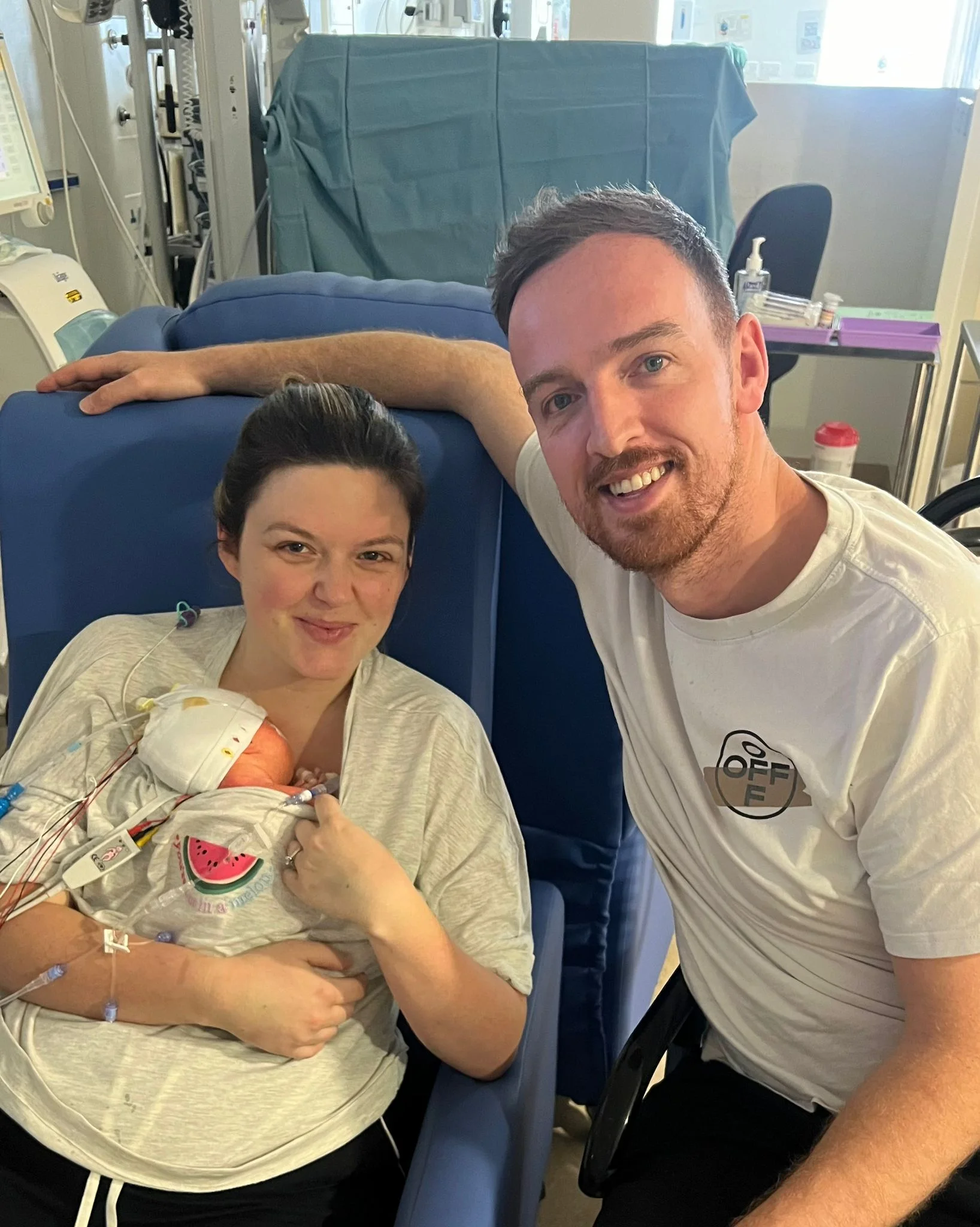 Chloe Robinson, 34, pictured with her partner Oli, gave birth to her daughter Poppy in July 2024 at Burnley Hospital via C-section