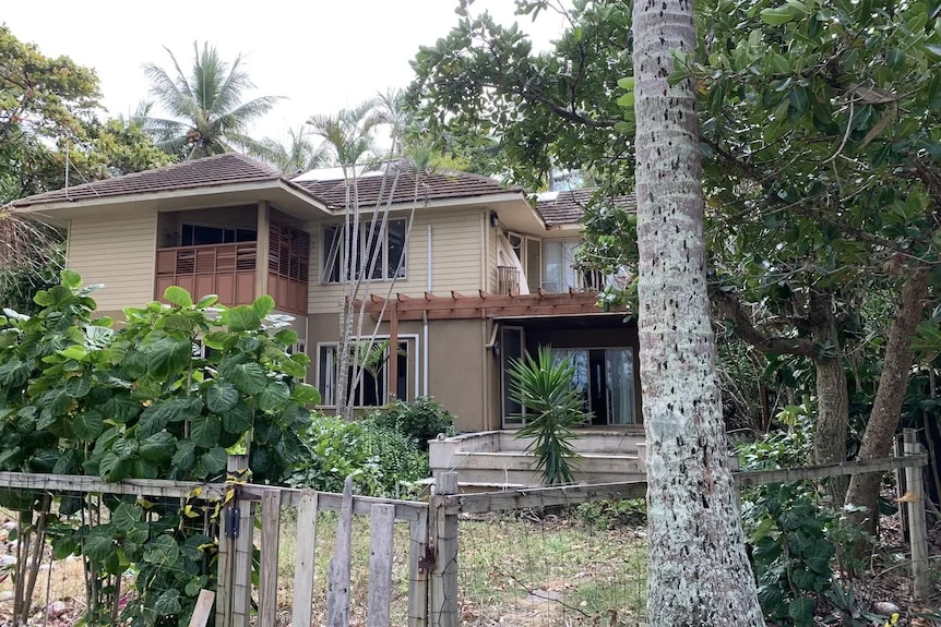 scene from an abandoned tropical island.