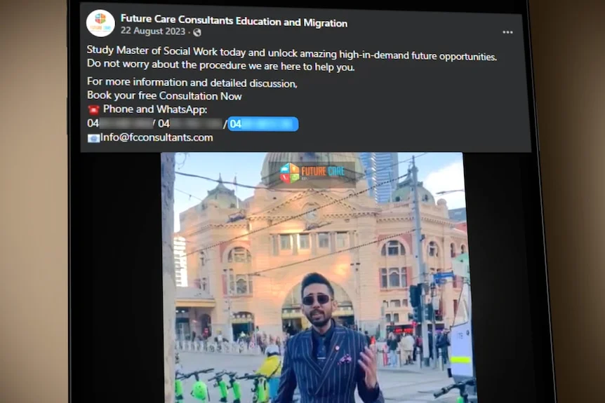 One of Future Care's Facebook posts advertising the WhatsApp number of Omer Bin Rasheed in 2023.