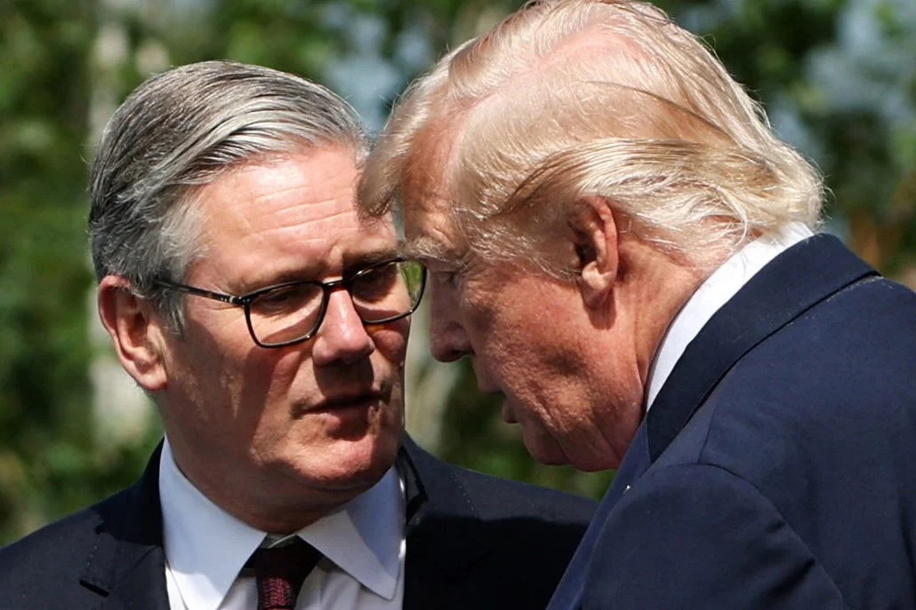 US President Donald Trump, pictured with Sir Keir at the G7 this week, wished the prime minister well