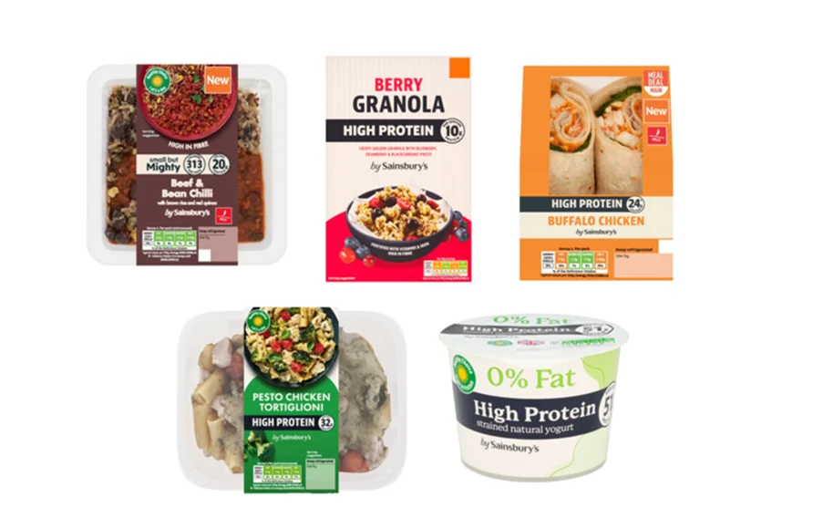 Some of the products from Sainsbury’s new ranges. (Sainsbury’s/PA)