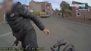 Armed police officer borrows teenager’s bike to chase steak thief