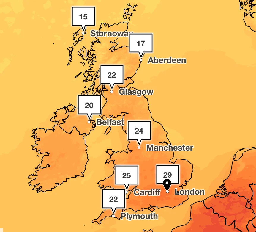 It will be hotter than Ibiza on Sunday