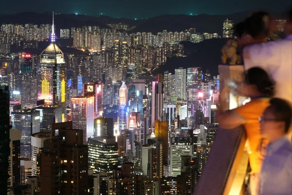 Lit-up buildings on Hong Kong Island. In a dense urban environment like Hong Kong, data centres compete with hospitals, schools and housing for electricity. Photo: Sam Tsang