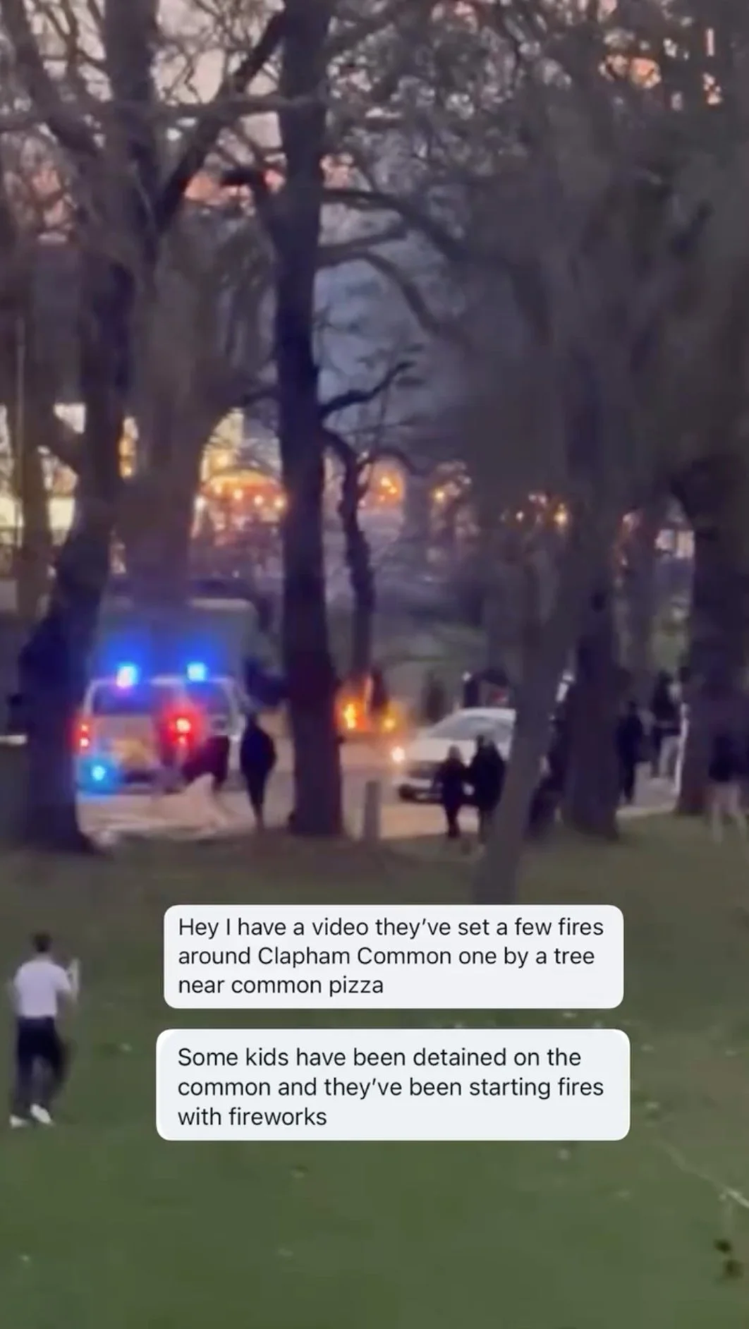 UNCLEARED GRABS: Fire at Clapham Common CREDIT: Instagram/bestofclaphamldn