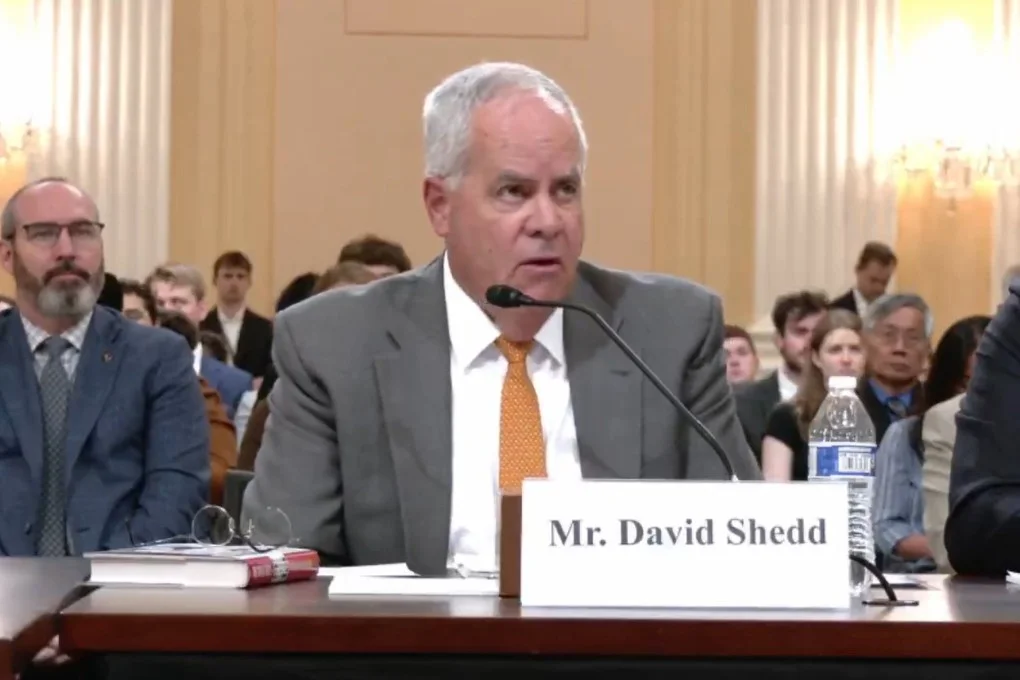 David Shedd, a former acting director of the Defence Intelligence Agency, testifies before the House Select Committee on China on Thursday. Photo: X/Select Committee on China