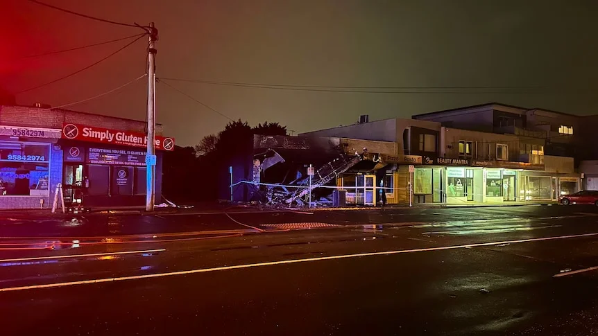 A shop gutted by arson